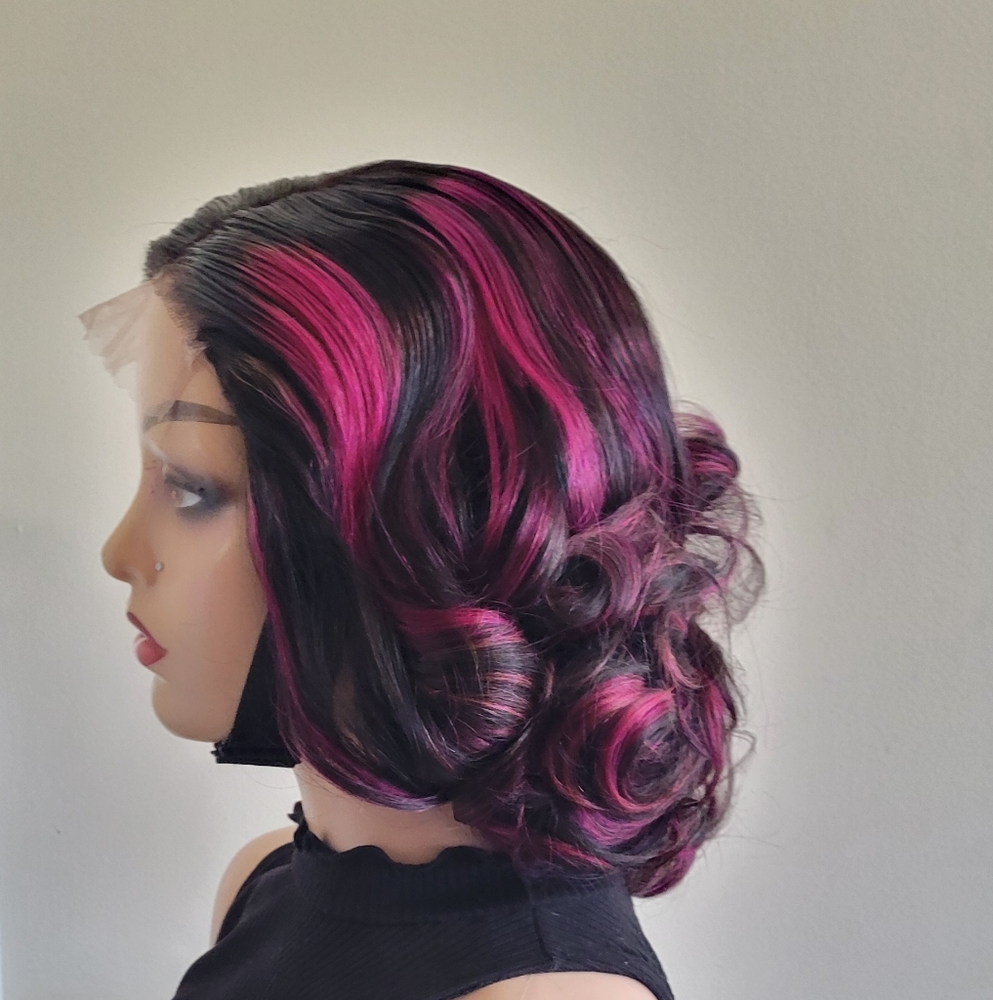 Curly Black Lace Front Wig
